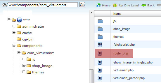 2. Virtuemart Router Path